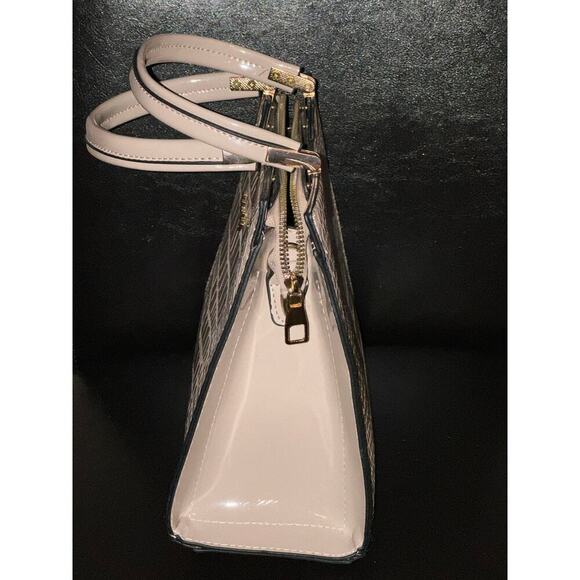 Dasein Womens Faux Crocodile Leather Handbag - Beige - Picture 4 of 4